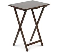 PJ Wood Folding Tv Tray & Snack Table Espresso
