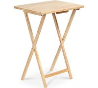 PJ Wood Folding Tv Tray & Snack Table Natural