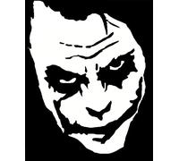 PJ4U 10 x 8 CM Approx Batman Joker Bumper Sticker Vinyl Car Sticker Decal White