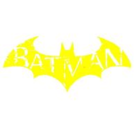 PJ4U 20 x 7.5 CM Approx Batman Bumper Sticker Vinyl Car Sticker Decal Yellow