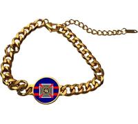 PJ4U Duke Of Edinburgh Military Gold Colour Belcher Chain Bracelet And Gift Box