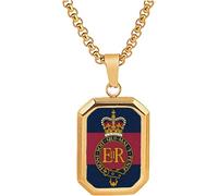 PJ4U Household Cavalry Military Gold Colour Necklace With Rectangle Pendant And Gift Box
