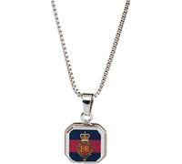 PJ4U Household Cavalry Military Silver Colour Necklace With Square Pendant And Gift Box