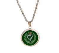 PJ4U London Irish Rifles Military Silver Colour Necklace With Pendant And Gift Box