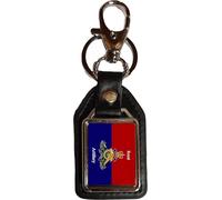 PJ4U Royal Artillery Regiment Military Remembrance Black PU Leather Square Key Fob And Gift Bag