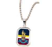 PJ4U Royal Pays Corps Military Silver Colour Necklace With Rectangle Pendant And Gift Box
