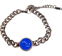 PJ4U Starry Plough Dark Blue Ireland Silver Colour Belcher Chain Bracelet And Gift Box