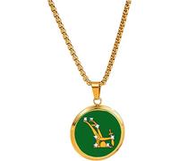 PJ4U Starry Plough Green Ireland Gold Colour Necklace With Pendant And Gift Box