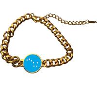 PJ4U Starry Plough Light Blue Ireland Gold Colour Belcher Chain Bracelet And Gift Box
