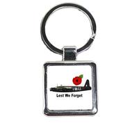 PJ4U Vickers Wellington Aircraft Military Remembrance Square Silver Metal Keyring And Gift Bag