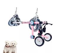 PJDDP Adjustable Dog Wheelchair, Dog Wheelchair Foldable Back Leg Disabled Dog Wheelchair for Injured/Arthritis, Disabled Cat Wheelchair/Cart,XS