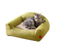 PJDDP Calming Cat Bed, Comfortable Pet Sleeping Beds, Fluffy And Soft Cat Sofa with Removable Washable Cover, Non-Slip Base for Small Dogs And Cats