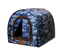 PJDDP Cat Bed, Dog Bed, 2-In-1 Foldable Pet Bed for Small To Large Dog And Cat, Washable Cat Kennel Bed, Removable Non-Slip Sleep Basket, Pet Cave Bed,camouflage,M