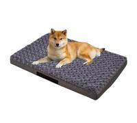 PJDDP Dog Bed Crate Pad, Orthopedic Dog Bed, Plush Washable Pet Mat with Egg Crate Foam & Removable Cover, Soft Comfy Kennel Pad with Non-Slip Bottom,L
