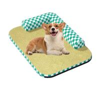 PJDDP Dog Cooling Bed, Strong Pet Cool Mat, Cat Cooling Mat with Removable Zipper Cover, Dog Crate Mattress, Perfect for Hot Summer Days,S