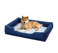 PJDDP Dog Cooling Mat, Orthopedic Dog Beds Sofa with Sides, Dog Bed with Removable Washable Cover And Egg Crate Foam for Medium Large Dogs for Hot Summer Days,L