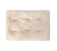 PJDDP Dog Crate Bed, Fluffy Dog Crate Mattress Washable, Calming Fluffy Anti Anxiety Dog Beds, Deluxe Plush Dog Mat with Anti-Slip Bottom for Large Medium Small Dogs,beige,S