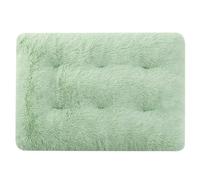 Dog Crate Bed, Fluffy Dog Crate Mattress Washable, Calming Fluffy Anti Anxiety Dog Beds, Deluxe Plush Dog Mat with Anti-Slip Bottom for Large Medium Small Dogs,green,M