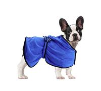 PJDDP Dog Drying Coat, Dog Bathrobe Towel, Super Absorbent & Fast Drying Microfibre Dog Towel, Hooded Robe for Cats And Dogs of All Breeds, Absorbent Towel,Blue,M