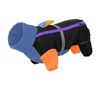 PJDDP Dog Full Body Winter Coat, 4 Legs Covered Windproof Reflective Warm Dog Jacket, Four Legged Pet Snow Suit with D Ring, Dogs Cold Weather Coats,Black blue,XXL