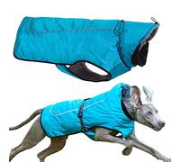 PJDDP Dog Jacket Winter Dog Coat Windproof Waterproof Reflective Warm Dogs Apparel Vest for Cold Weather Clothes with Thick Fleece Lining And Easily Adjustable for Medium Large Dogs,Blue,XXL