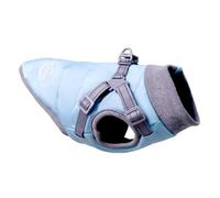 PJDDP Dog Vest Fleece Jacket with Harness Built In, Dog Fleece Coat with Double D-Ring for Leash, Watertight Dogs Winter Jacket for Small Dogs,Blue,M