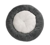 PJDDP Donut Dog Bed, Round Fluffy Plush Pet Bed with Anti-Slip Bottom, Calming Dog Mat, Fluffy Cat Beds for Small Medium Dogs And Cats,Gray,L