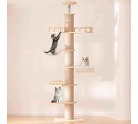 PJDDP Floor To Ceiling Cat Tree with Hammock, Floor To Ceiling Cat Tower Corner, Narrow Cats Tree with Observation Deck And Space Capsule for Cats To Jump And Climb