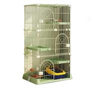 PJDDP Large Cat Cage 64.3 Inches Detachable Cat Kennel with 3 Platforms And 1 Ramp Ladders Pet Playpen with 3 Doors Indoor Cat Enclosures Cat Catios for Small And Medium Animals,Green