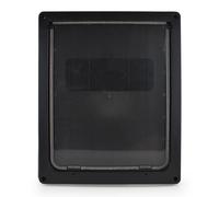 PJDDP Pet Door, Weatherproof Dog Door,Pet Doors for Dogs Exterior,Pet Door Entrance with Closing Panel,Dog Exit Door with Security Cover&Magnetic Flap,Doggy Door with Durable Door Frame,Black,S