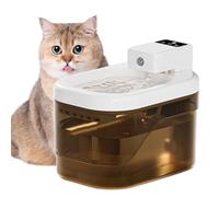 PJDDP Smart Pet Water Fountain, Wireless Cat Water Fountain for Drinking, 2500Mah Battery Powered Cat Bowl, Ultra Silent Automatic Cats Fountain,white + orange