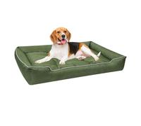 PJDDP Watertight Dog Bed, Breathable Summer Dog Pads, Cat Mat Mattress with Anti-Slip Bottom, Fluffy Anti Anxiety Dogs Beds, Dogs Mat Washable,Green,M