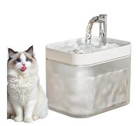 PJDDP Wireless Cat Water Fountain for Drinking, Pet Water Fountain, 1.5L Cat Fountain with Motion Sensor, Super Silent Pump, 3 Filter Element, Two Water Flow Modes,frosted