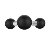 Pjeghbvop 1inch 25.4mm Triple Rubber Ball Head Extension Adapters Motorcycle Handlebars Mounting Arm For Photography Video Equipment Adjustable Angle Mount