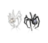 Pjeghbvop 2 Pieces Adjustable Rings Open Spider Shape Opening Adjustable Finger Open Gift for Wife Women Girlfriend Unique Finger Jewelry