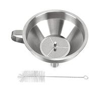 Pjeghbvop 304 Stainless Steel Sieve Kitchen Oil Liquid Funnel 3D Resin Filter Funnel Cup Cleaning Brush for SLA/DLP/LCD