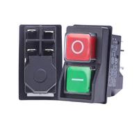 Pjeghbvop 4/5 Pin Push Button Switch, Electromagnetic Switch with Shut Off and Low Voltage Protection, Electromagnetic Starter Safety Push Button