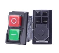 Pjeghbvop 4/5 Pin Push Button Switch, Electromagnetic Switch with Shut Off and Low Voltage Protection, Electromagnetic Starter Safety Push Button