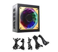 Pjeghbvop 850W Full Modularity LED 20+4Pin Professional Video Game Computer Power Supply Low Noise Fan for Electronic Sports Low Noise Fan