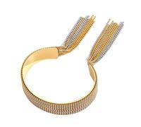 Pjeghbvop Adjustable Stainless Steel Tassel Rings and Bracelet Accessories with 18K Gold Plated Surface for Dynamic Movement Bracelet with Stainless Steel Tassel Rings, As described