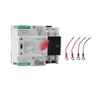 Pjeghbvop ATS Automatic Transmission Switch 100A 2P Double Circuit Breaker Controller for DIN Rail Mount Durable Electric Selector Switch
