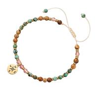 Pjeghbvop Creative Adventure Inspired Natural Stone Alloy Bracelet Bangle with Guide Detail for Direction Charm Stackable Bracelet, one size, As described