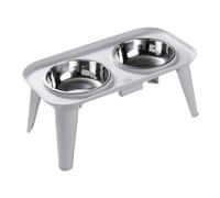 Pjeghbvop Ergonomic Raised Feeding Bowl Set with Stainless Steel Risers for Dogs and Stable Base for Joint Care ABS Raising Bowl