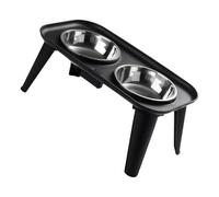 Pjeghbvop Ergonomic Raised Feeding Bowl Set with Stainless Steel Risers for Dogs and Stable Base for Joint Care ABS Raising Bowl