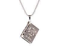 Pjeghbvop European and American Bible Religious Cross Symbol Necklaces Pendants Niche Design Clavicle Chain Jewelry Gift Religious Necklace for Women Men Christians