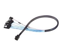 Pjeghbvop Fast Speed 12 MiniSAS SFF 8643 to 4 7 Pin with Sideband Cable, 0.5m for Data Storage, Fast Data Transfer
