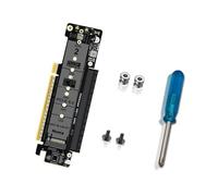 Pjeghbvop Flexible PCIe5.0 to Multi Slot Adapter that Supports Graphics Cards and Fast Drives with 8+4+4 Lane Division NVMe Enhancer