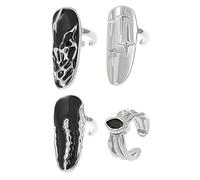 Pjeghbvop Gothic Fingertip Jewelry Nail Rings Opening Irregular Pattern Fashion Jewelry Joint For Women Adjustable