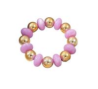 Pjeghbvop Modern Round Bead Bracelet, Bright Colours, Hand Chain, Acrylic Wrist Bangle, Lightweight Jewellery for Teens and Adults, Comfortable Waterproof Bracelet, one size, As described
