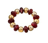 Pjeghbvop Modern Round Bead Bracelet, Bright Colours, Hand Chain, Acrylic Wrist Bangle, Lightweight Jewellery for Teens and Adults, Comfortable Waterproof Bracelet, one size, As described